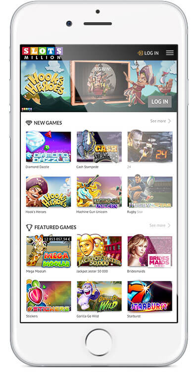 The Selection of games at Oculus Mobile Casino